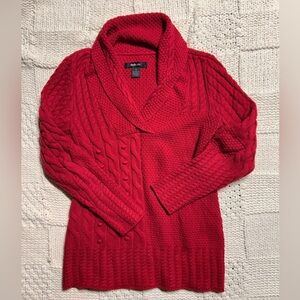 Style & Co Red Pullover Chunky Knit Sweater